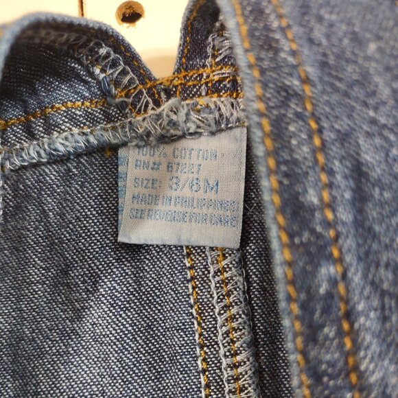 Vintage Baby Overalls with Bear and Truck Embroidery, Size 3-6 Months - Picture 4 of 7